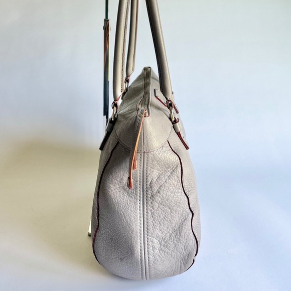 Kate Spade Grey Genuine Pebble Leather Handbag Shoulder Bag - Picture 5 of 15